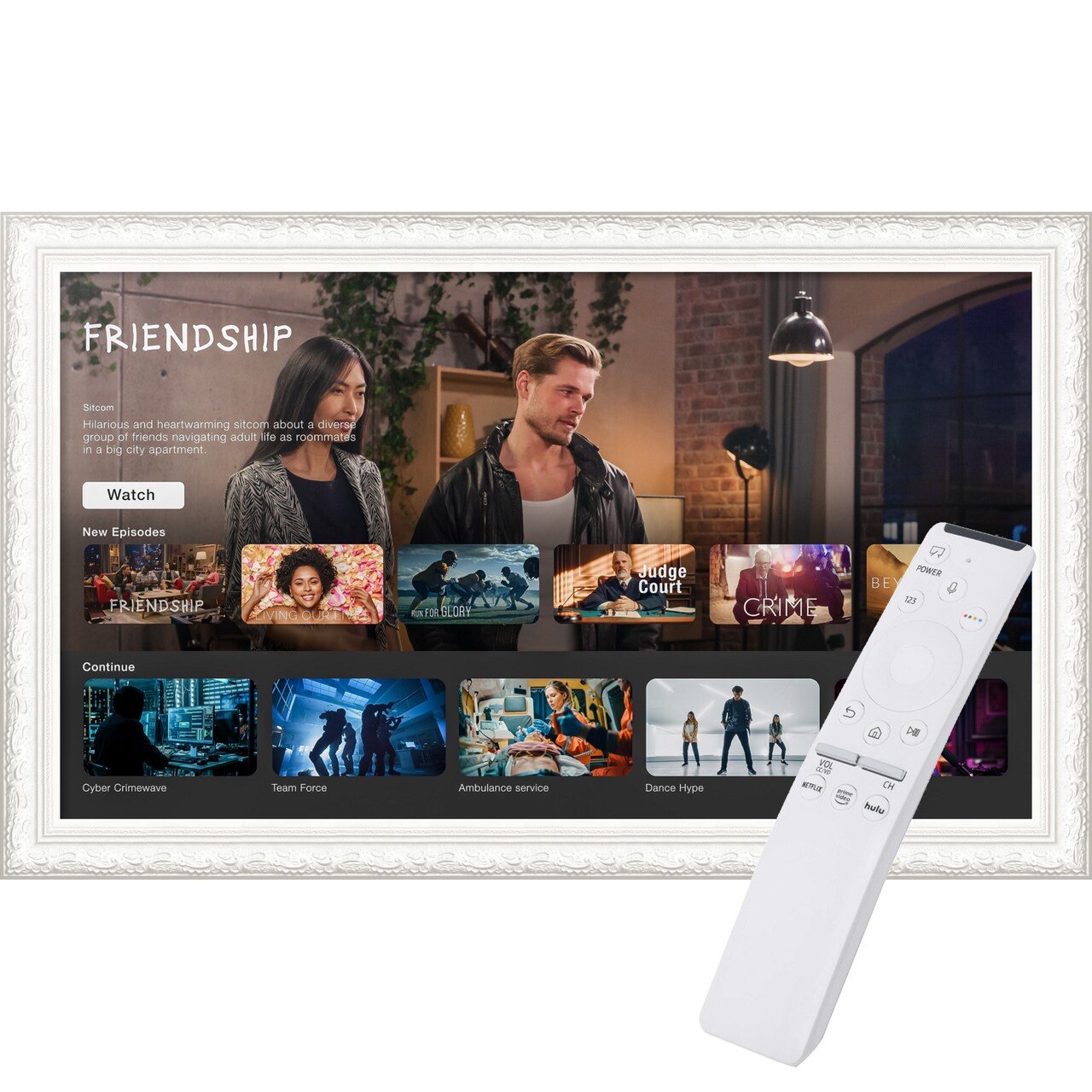 The Samsung Frame TV 50 inch TV Frame, Ornate Frame TV (Fits 2021-2025 Models)